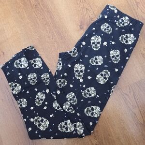 No Boundaries S Floral Skull Leggings